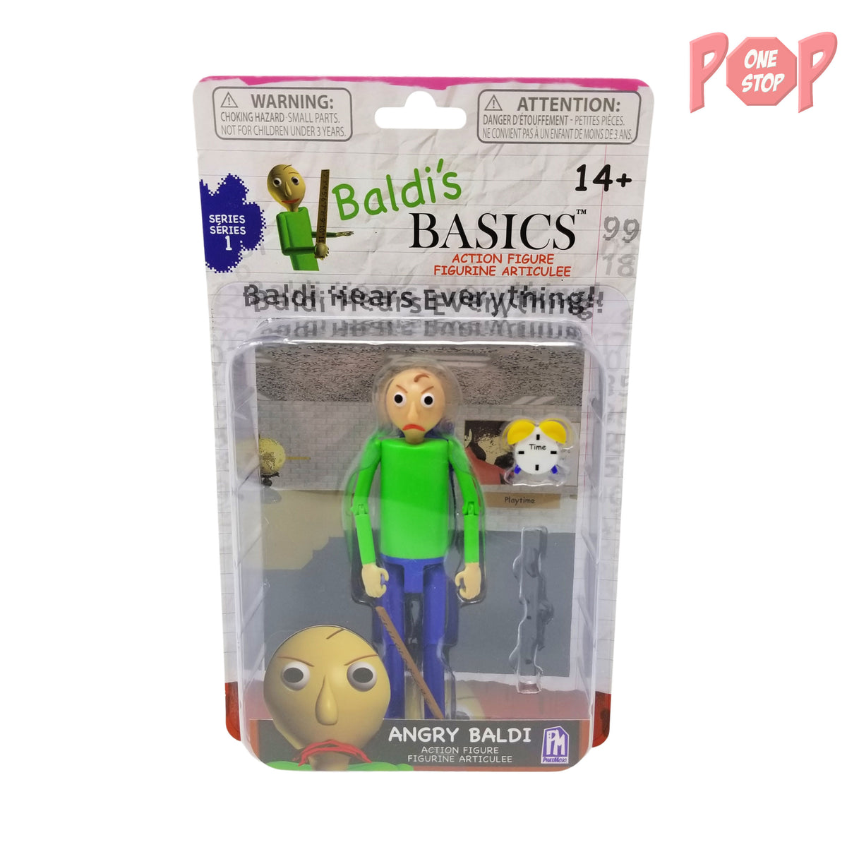 BALDI'S BASICS - Angry Baldi Action Figure (5 Tall Posable Figure w/ 2  Accessories, Series 1)