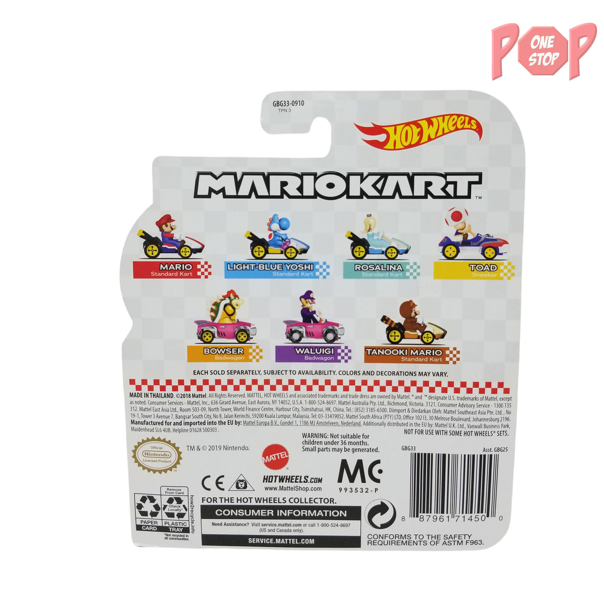 Hot Wheels Mario Kart rosalina standard outlets kart