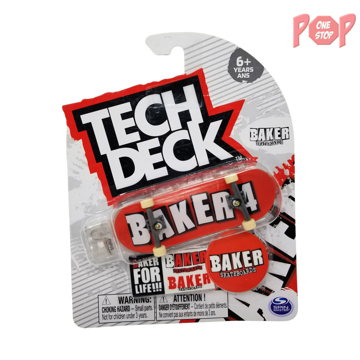 Tech Deck Red Baker Fingerboard Ultra Rare Pop One Stop