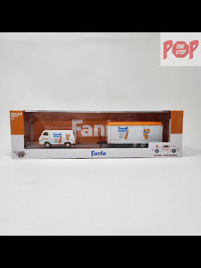 M2 Machines - Fanta Premium Die Cast Set - 1965 Ford Econoline Delivery Van & 1966 Ford Mustang Fastback (1:64 Scale)