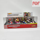 Hot Wheels - Mario Kart - 4 Pack (Mario, Bowser, Luigi, Black Yoshi)