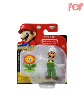 World of Nintendo - Fire Luigi 3" Action Figure with Fire Flower