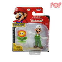 World of Nintendo - Fire Luigi 3" Action Figure with Fire Flower